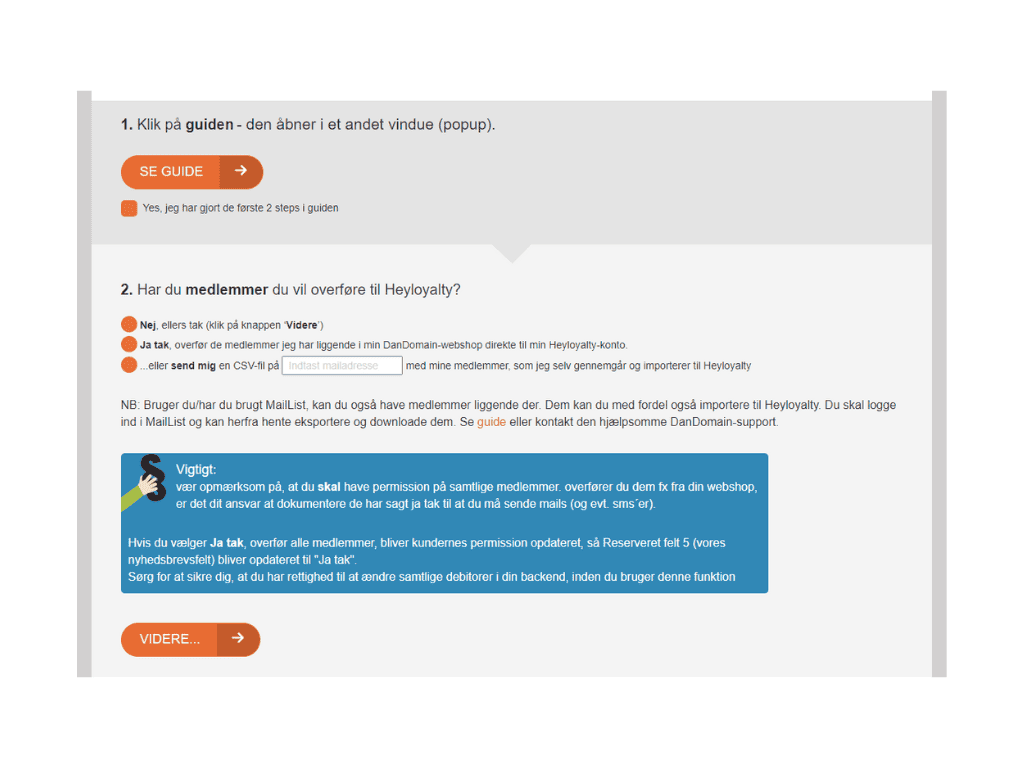 Opsæt Heyloyalty App