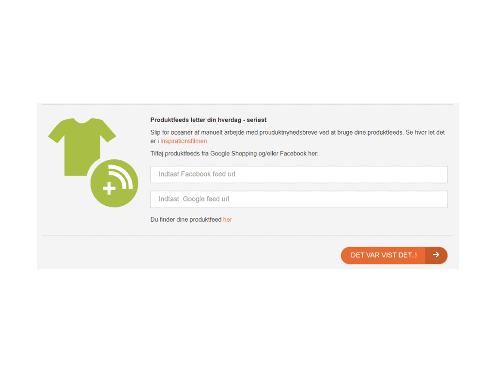 Indsæt link til Google feed