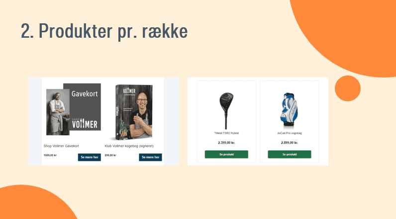 2 produkter pr. række  