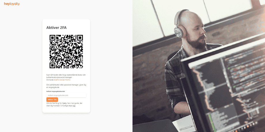 Scan QR-koden i din 2FA app