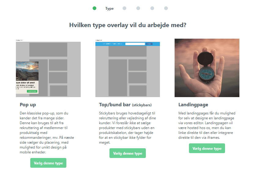 Vælg type af overlay