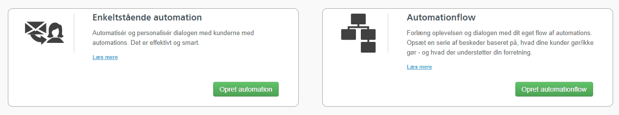 Vælg mellem enkeltstående eller flow