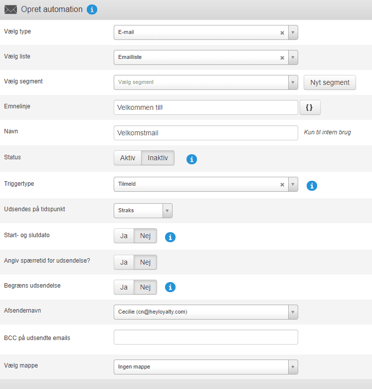 Indsæt informationer