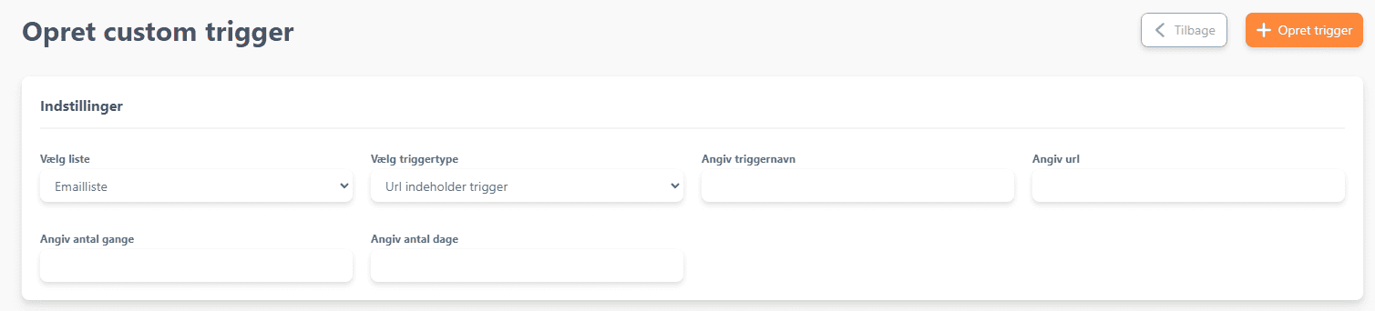 Url indeholder trigger 