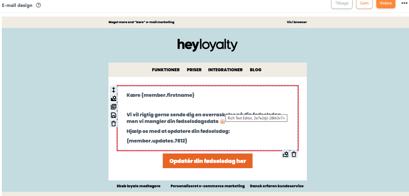 Regel på række er sat op